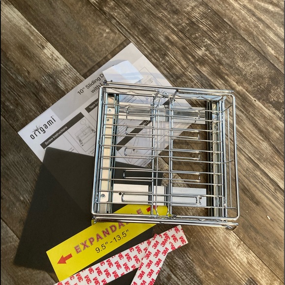 Pop-It Set of 2 Small Adjustable Sliding Cabinet Organizers. expandable - Picture 4 of 8